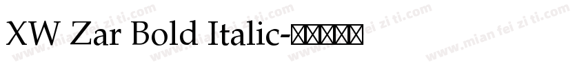 XW Zar Bold Italic字体转换